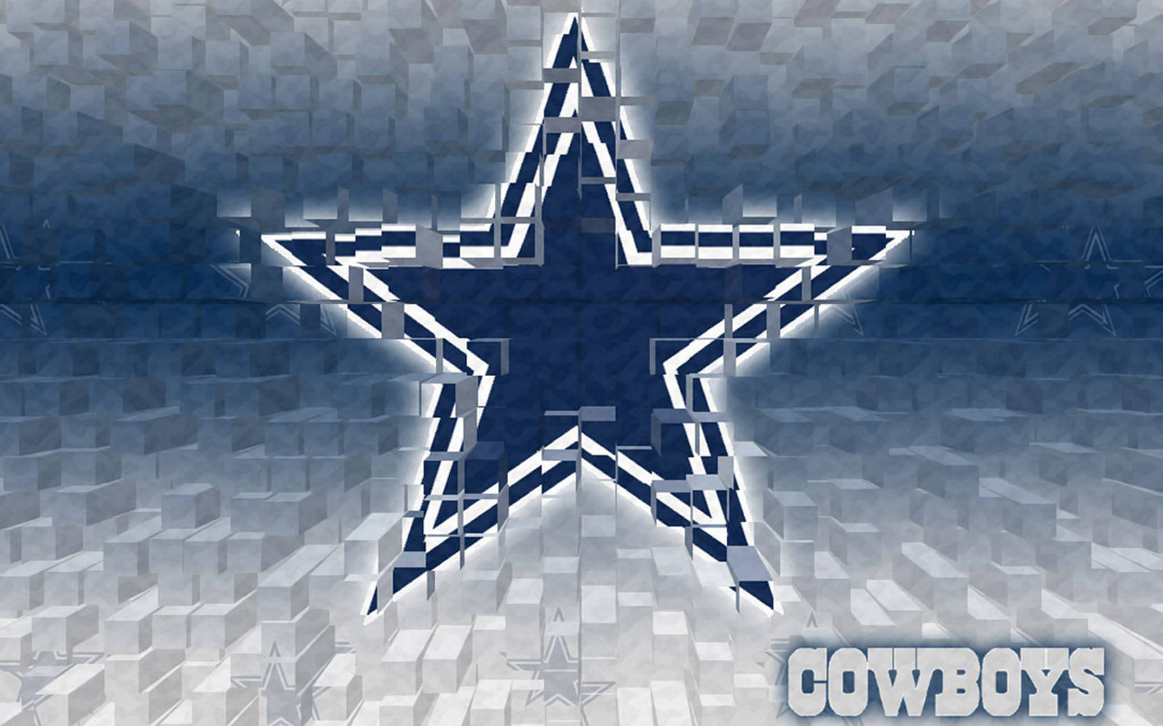 Dallas Cowboys Logo With Cubes Wallpaper