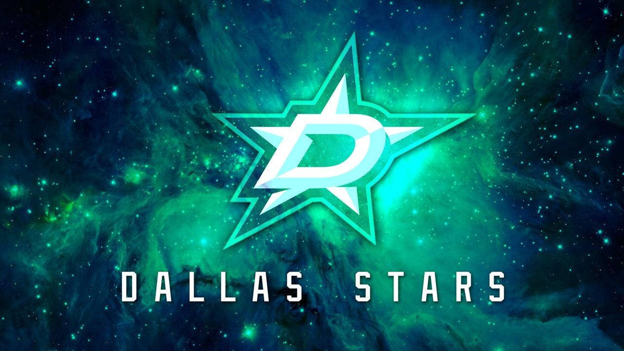 Dallas Stars Cosmic Green Logo Wallpaper