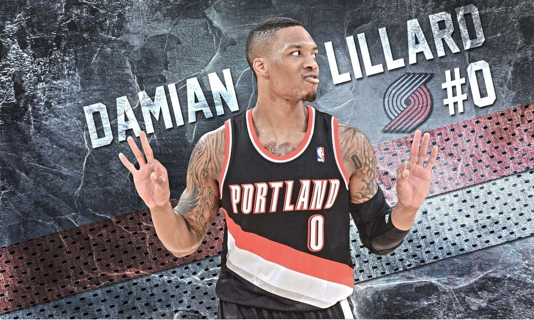 Damian Lillard Portland0 Basketball Promo Wallpaper