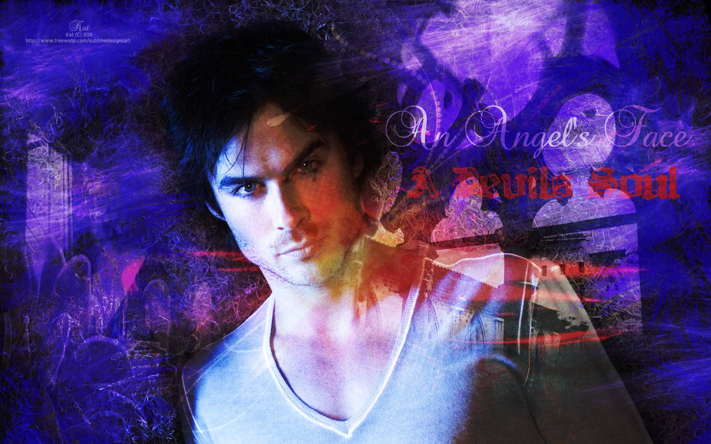 Damon Salvatore Cool Fanart Wallpaper