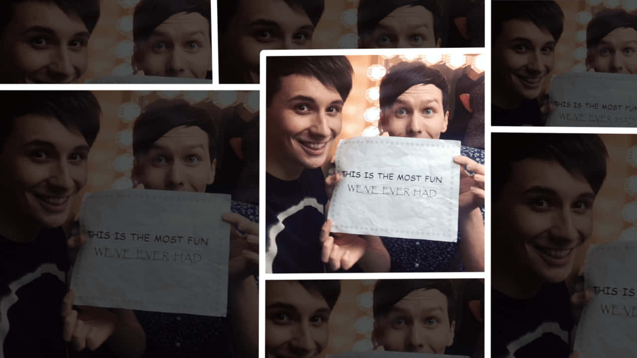 Dan And Phil Pose For The Camera Wallpaper