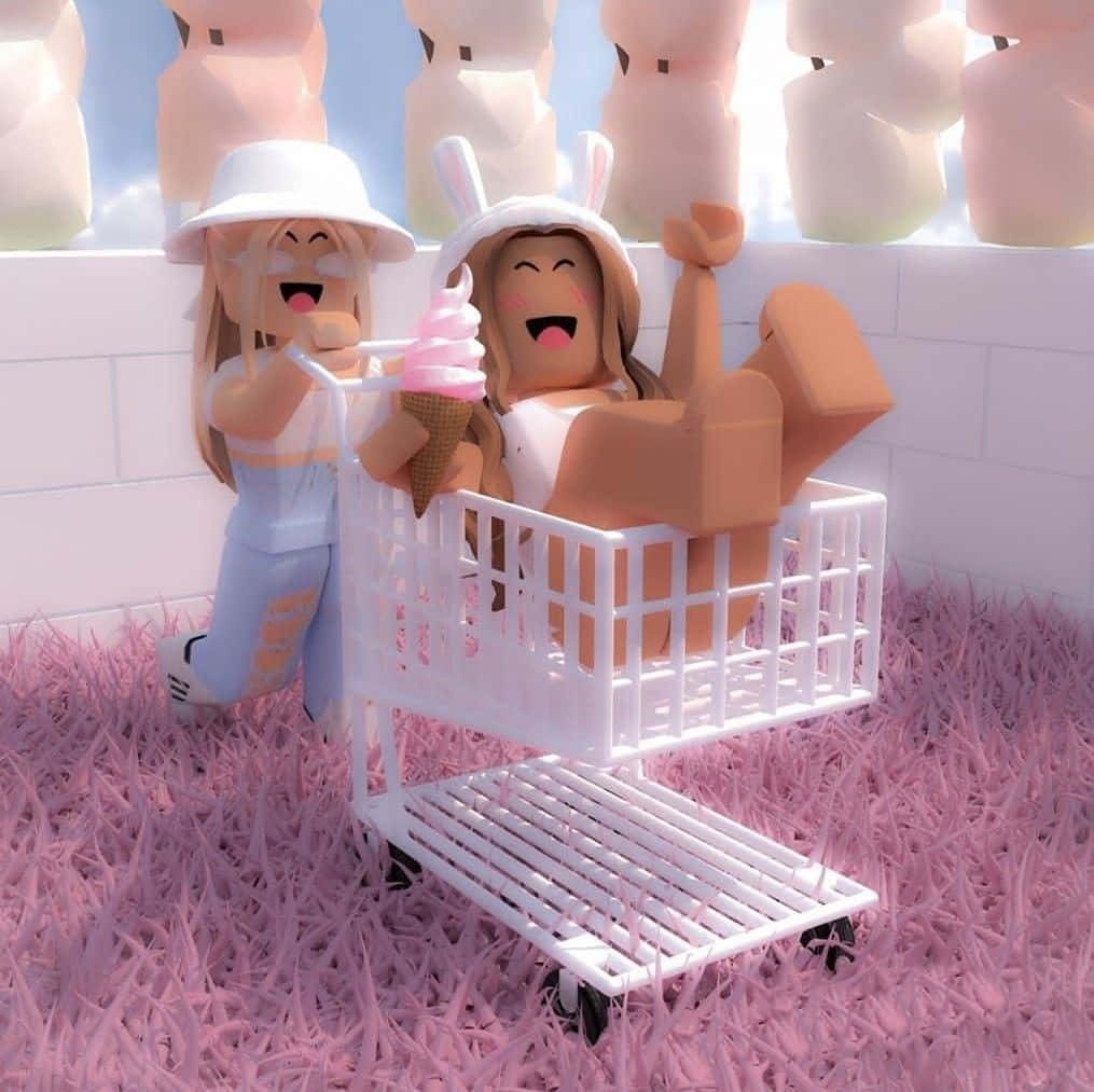 Dance The Day Away With Roblox Pink Wallpaper