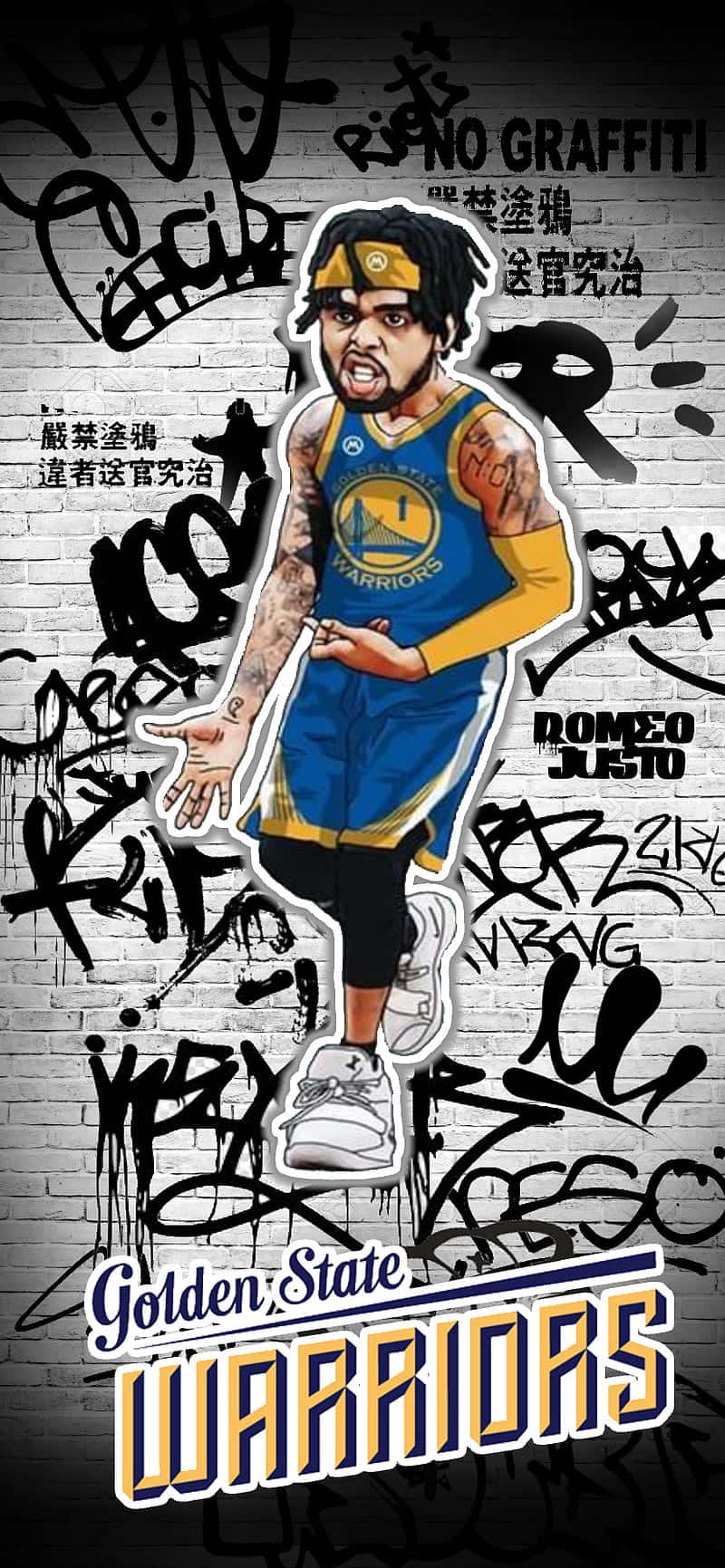 D’angelo Russell Gearing Up For The Upcoming Season With The Warriors. Wallpaper