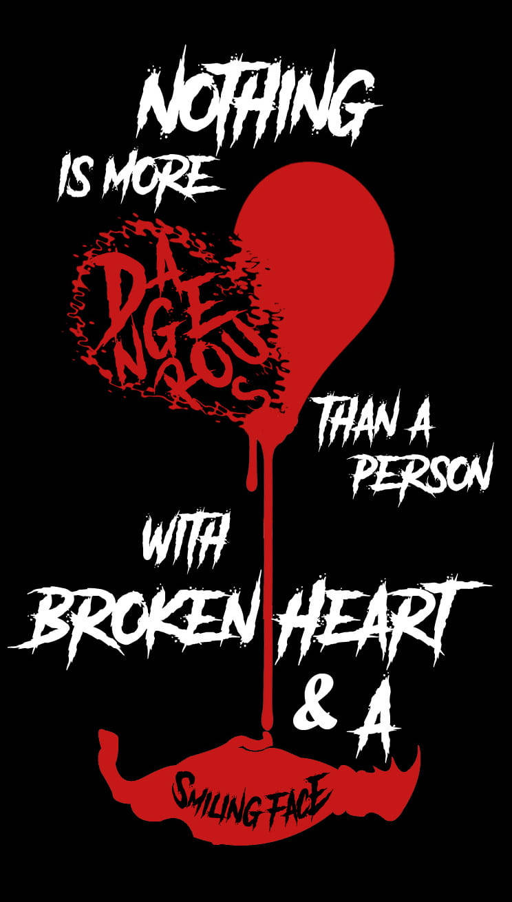 Dangerous Broken Heart Black Wallpaper