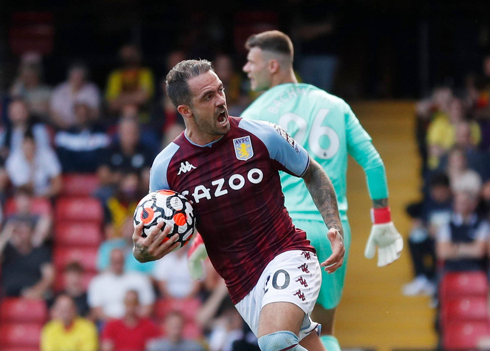 Danny Ings Yelling With Ball Wallpaper