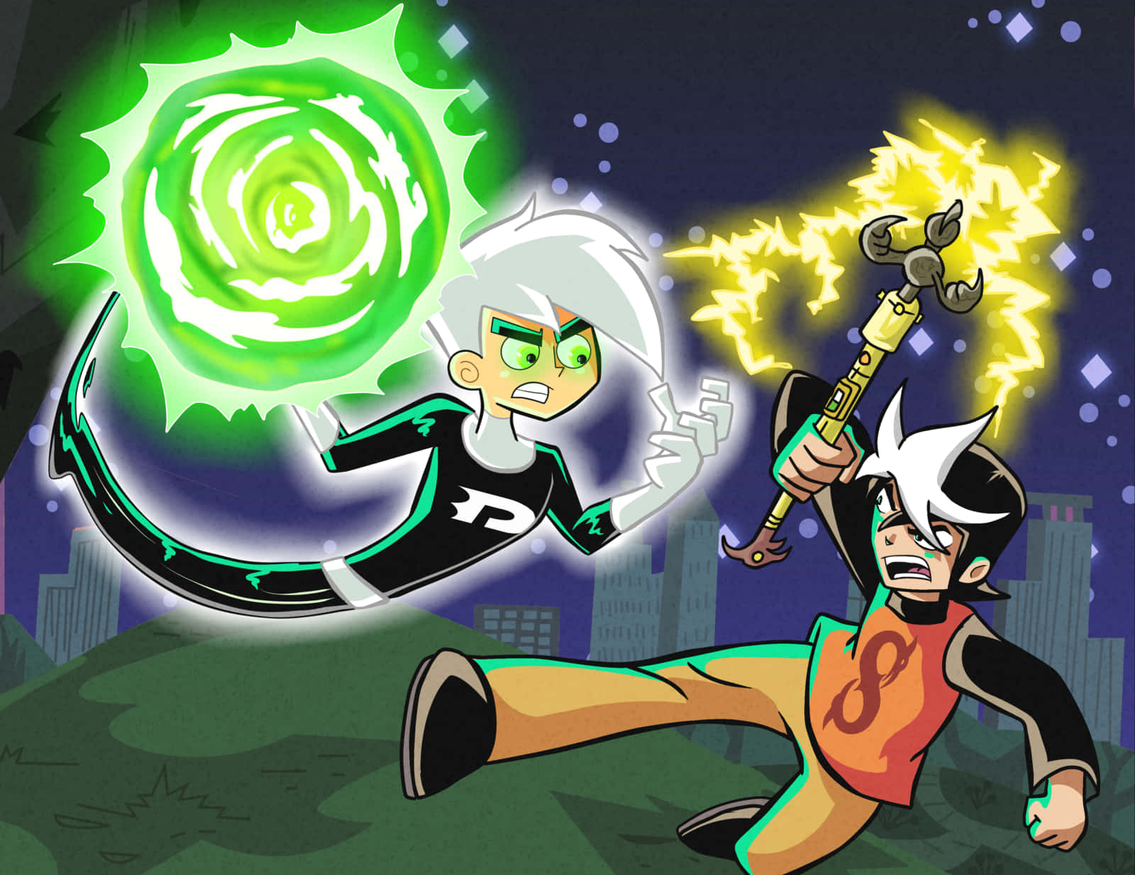 Danny Phantom Vs Zak Saturday Wallpaper