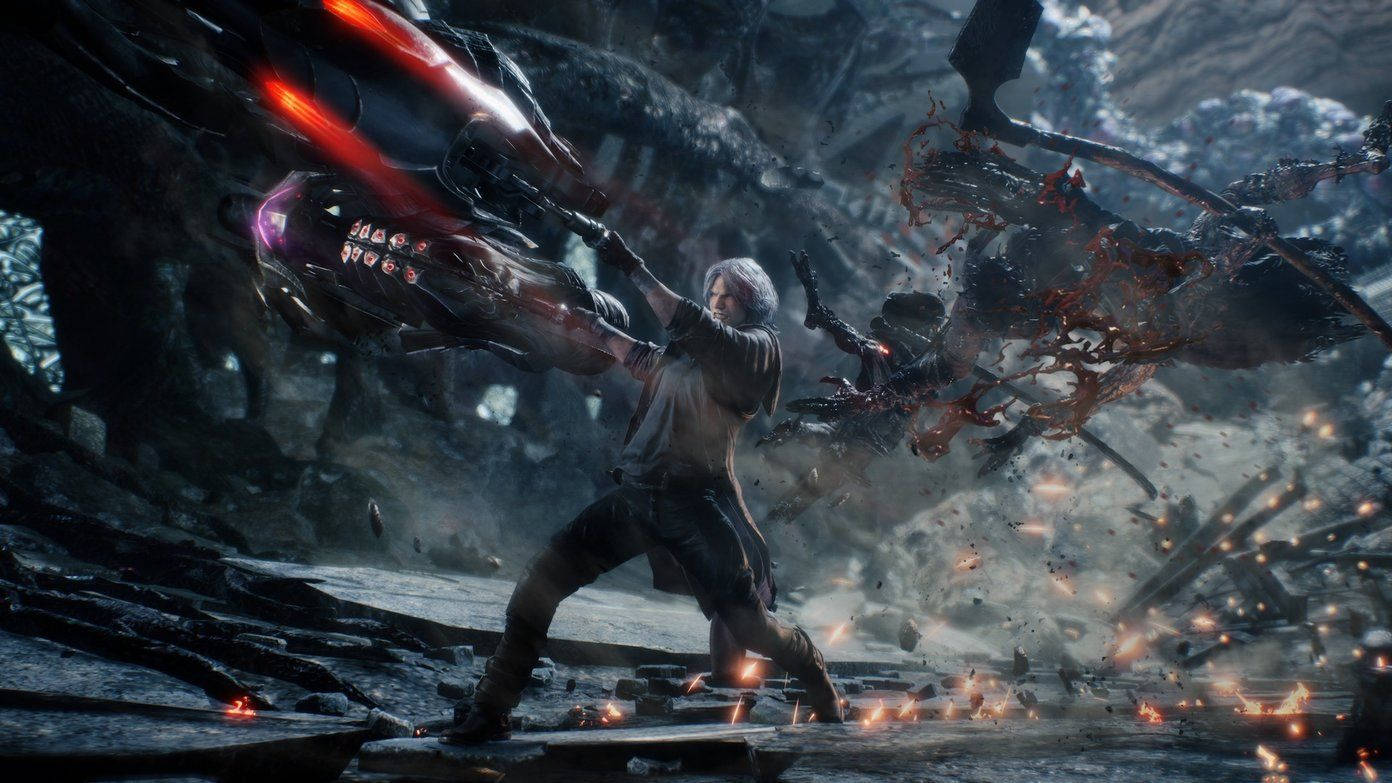 Dante Leads The Charge In Devil May Cry 5 Wallpaper