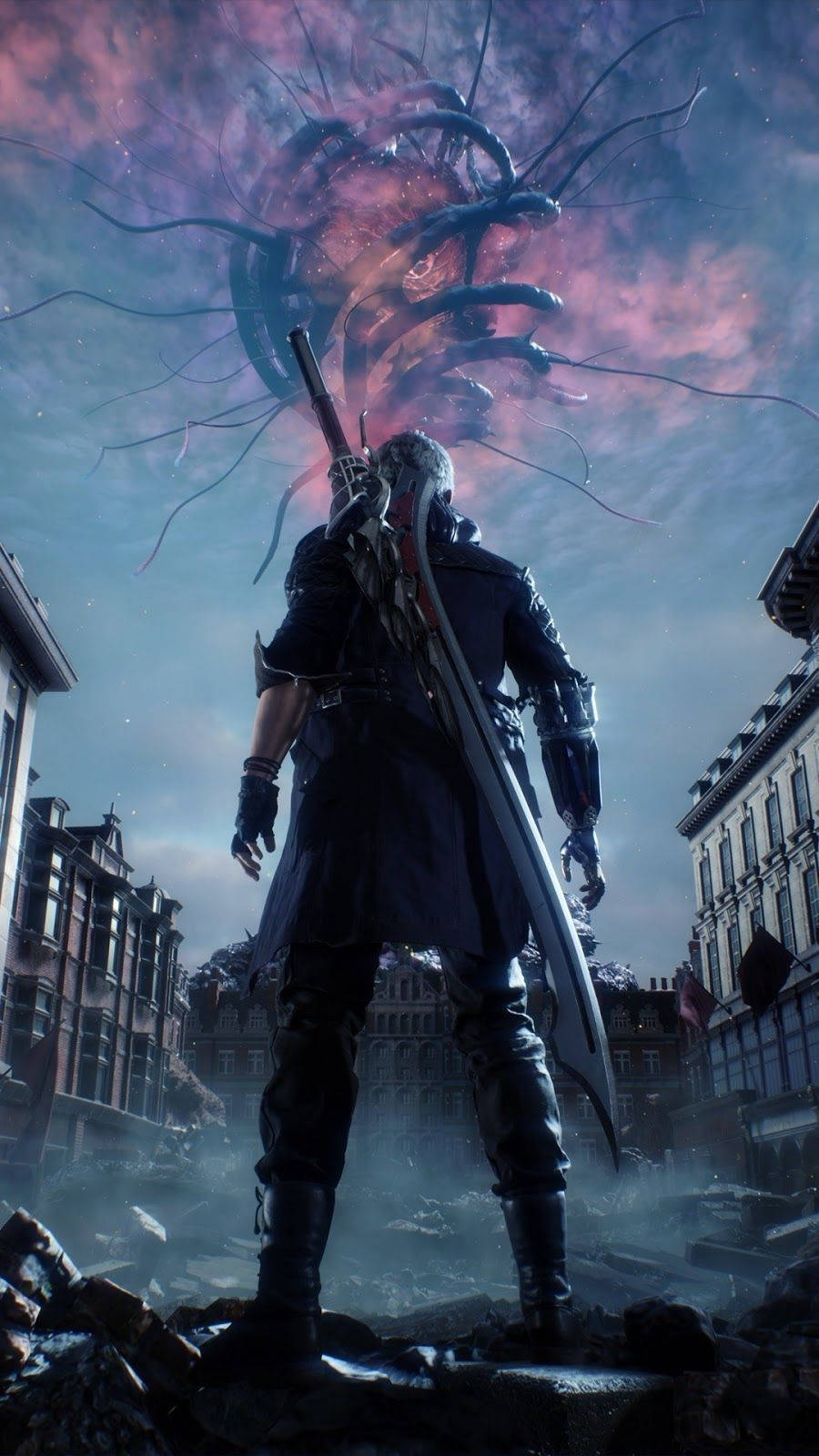 Dante Stands Out From The Crowd In Devil May Cry 5 Wallpaper