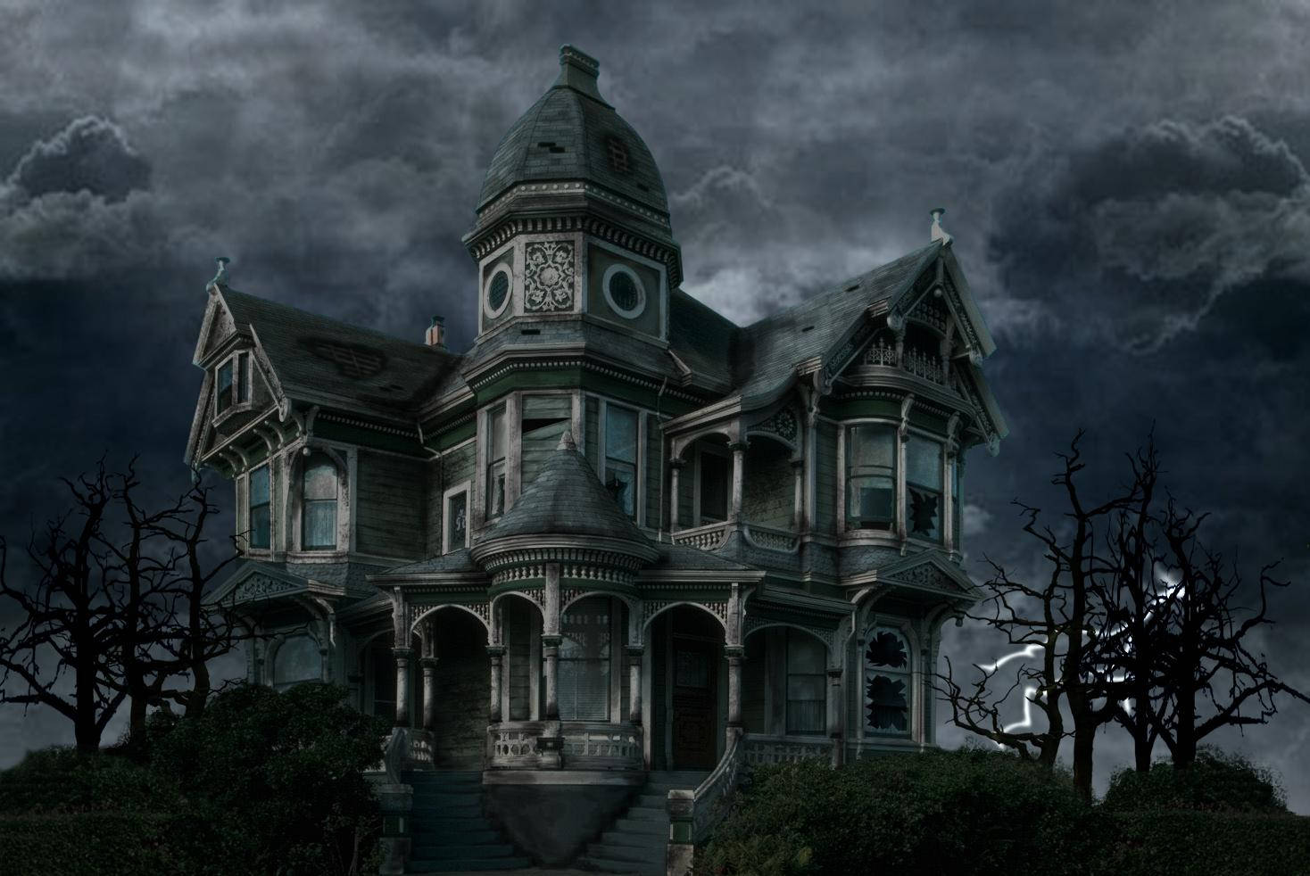 Dare To Visit The Haunted House This Halloween Wallpaper