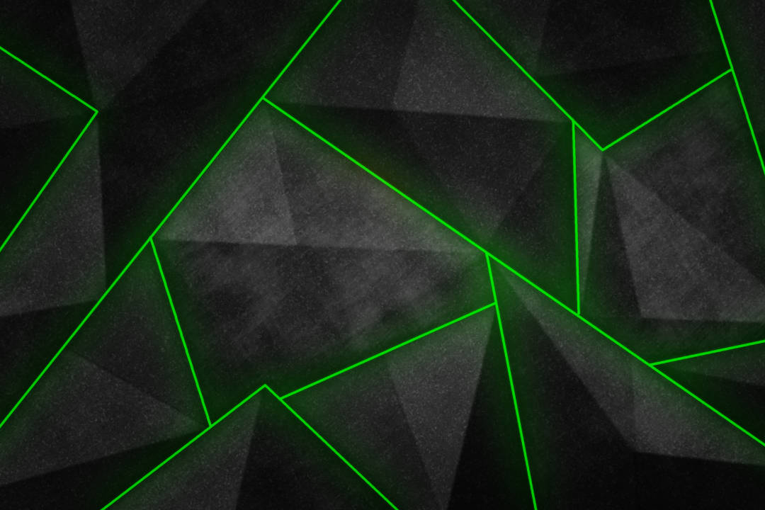 Dark Abstract With Green Outlines Wallpaper