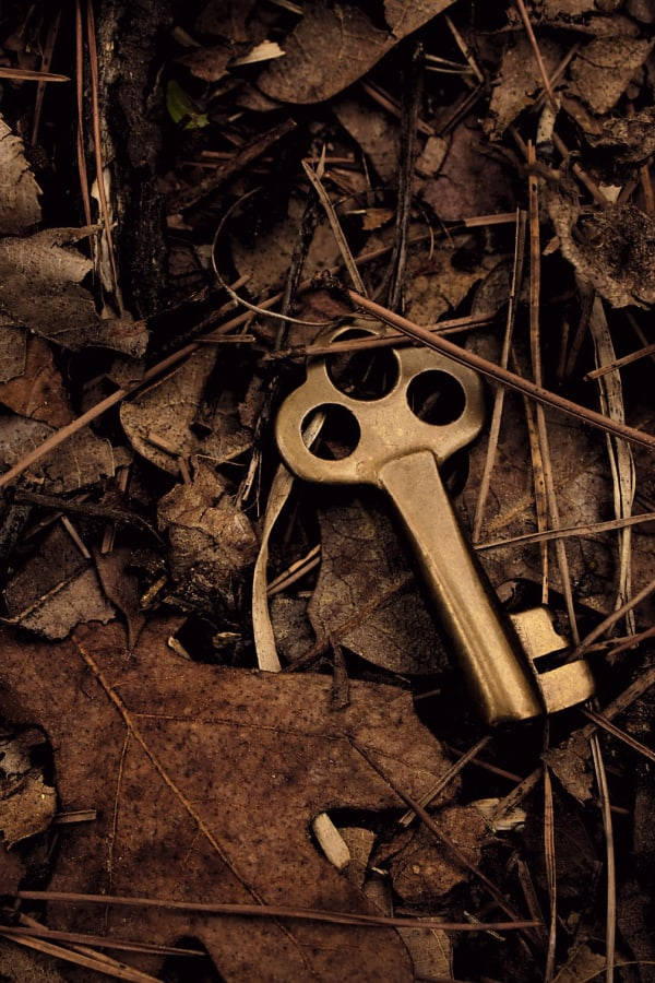 Dark Brown Aesthetic Abandoned Key Wallpaper