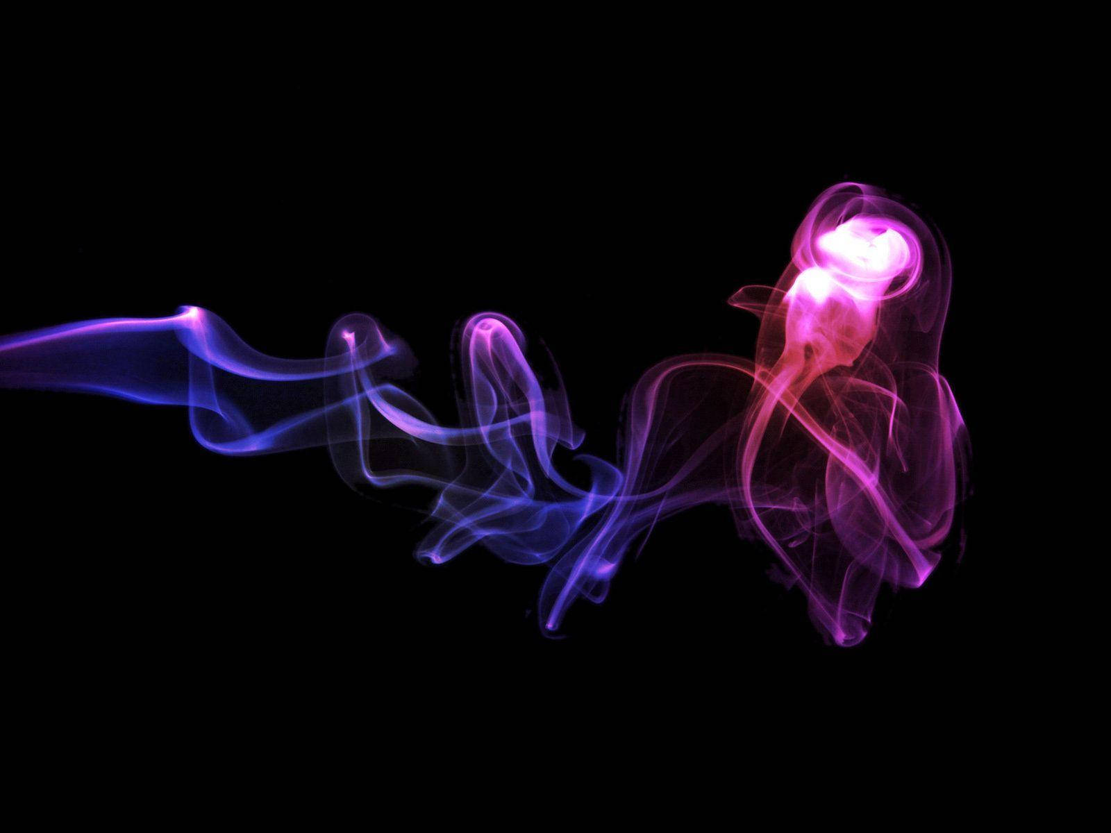 Dark Neon Pink And Purple Smoke Wallpaper