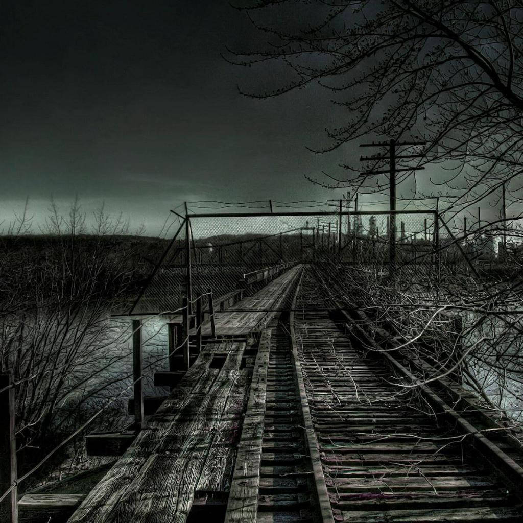 Dark Railroad Ipad Background Wallpaper