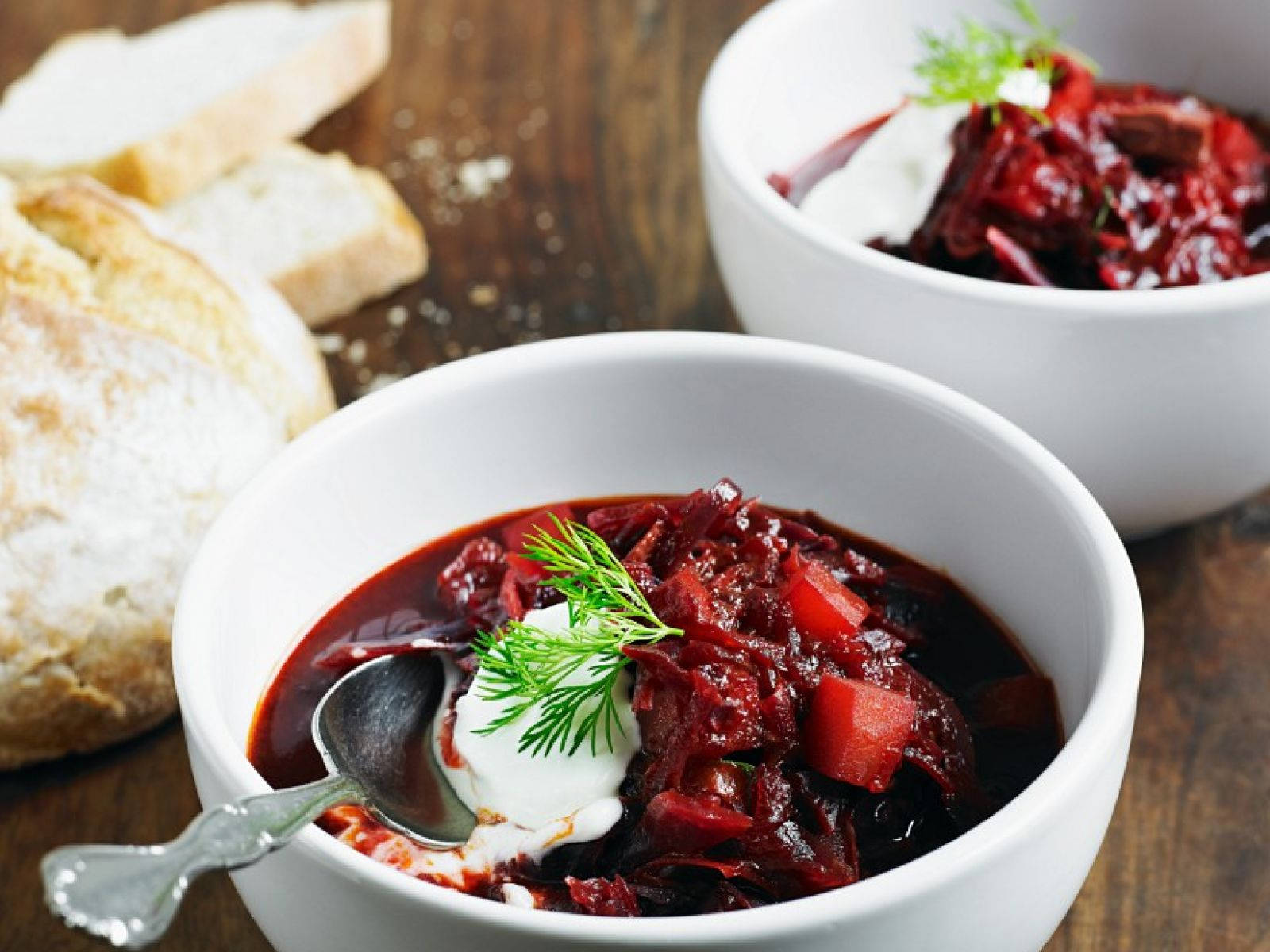 Dark Red Borscht Soup Wallpaper