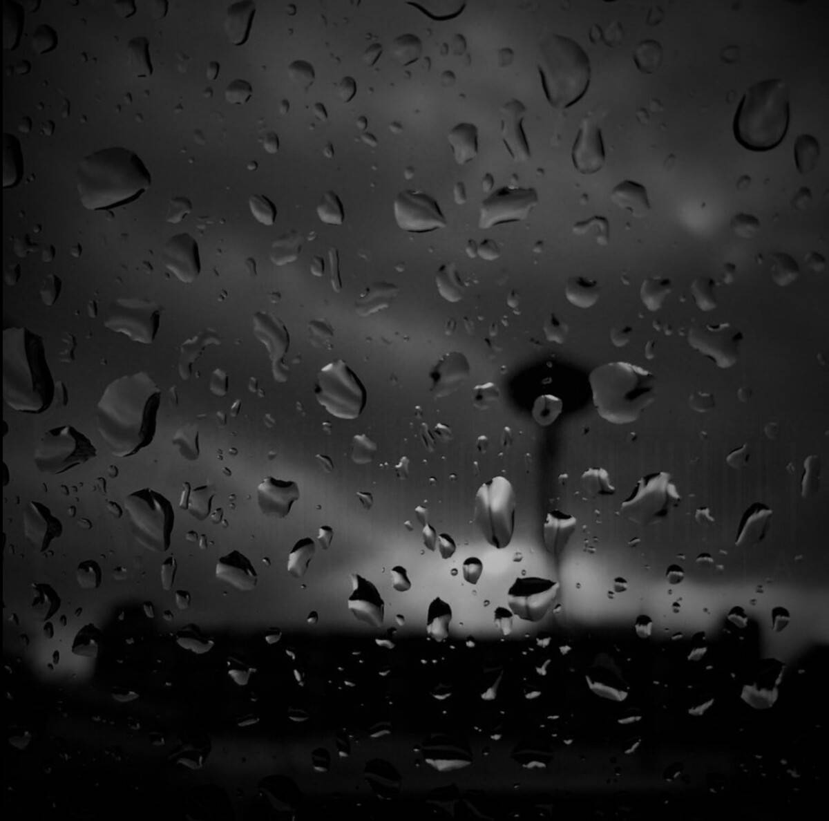 Dark Seattle Rain On Glass Wallpaper