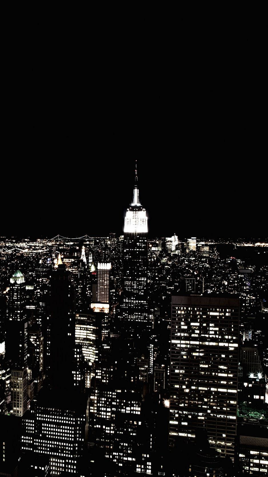 Dark Sky Over New York Skyline Iphone Wallpaper