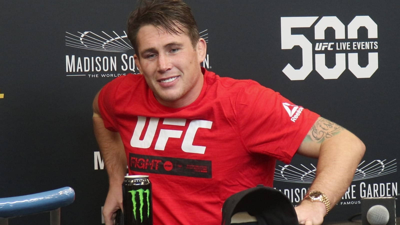 Darren Till During Ufc Press Conference Wallpaper