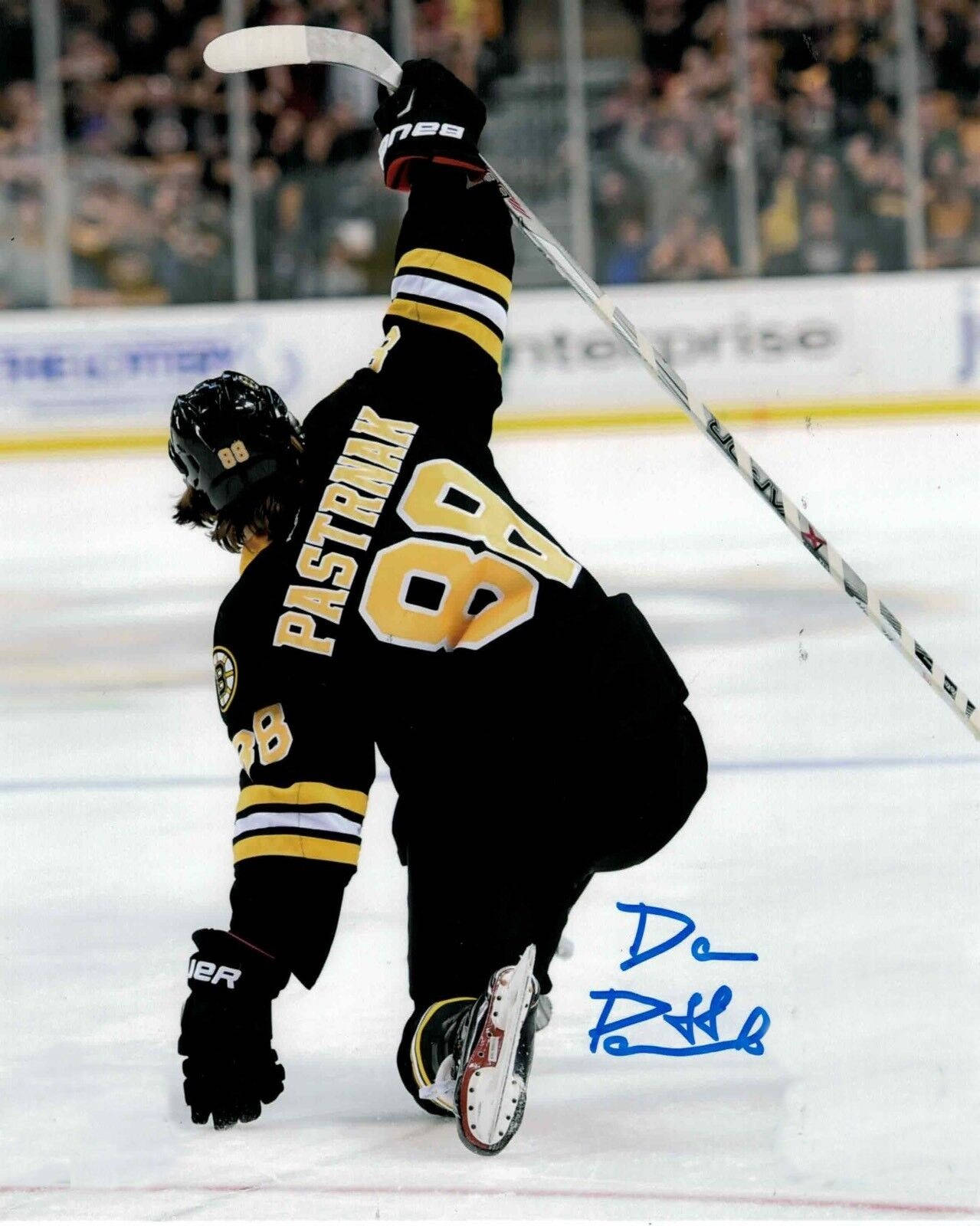 David Pastrnak Ice Hockey Arena Signed Autograph Wallpaper