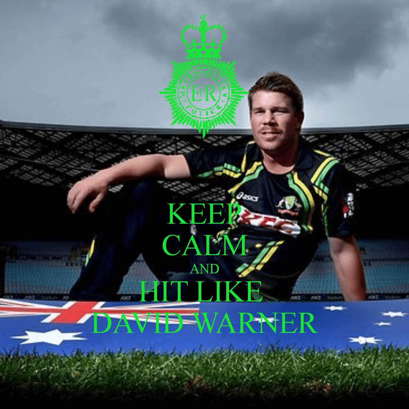 David Warner Keep Calm Wallpaper