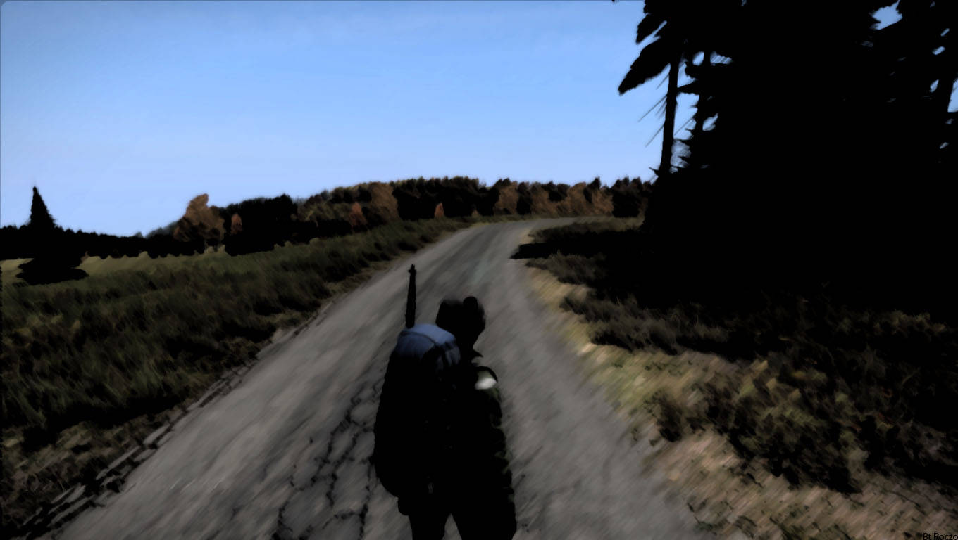 Dayz Man On An Empty Road Wallpaper