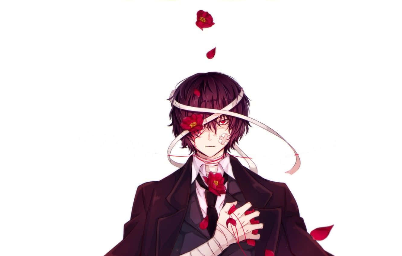 Dazai Osamu Clutching Bleeding Heart Wallpaper