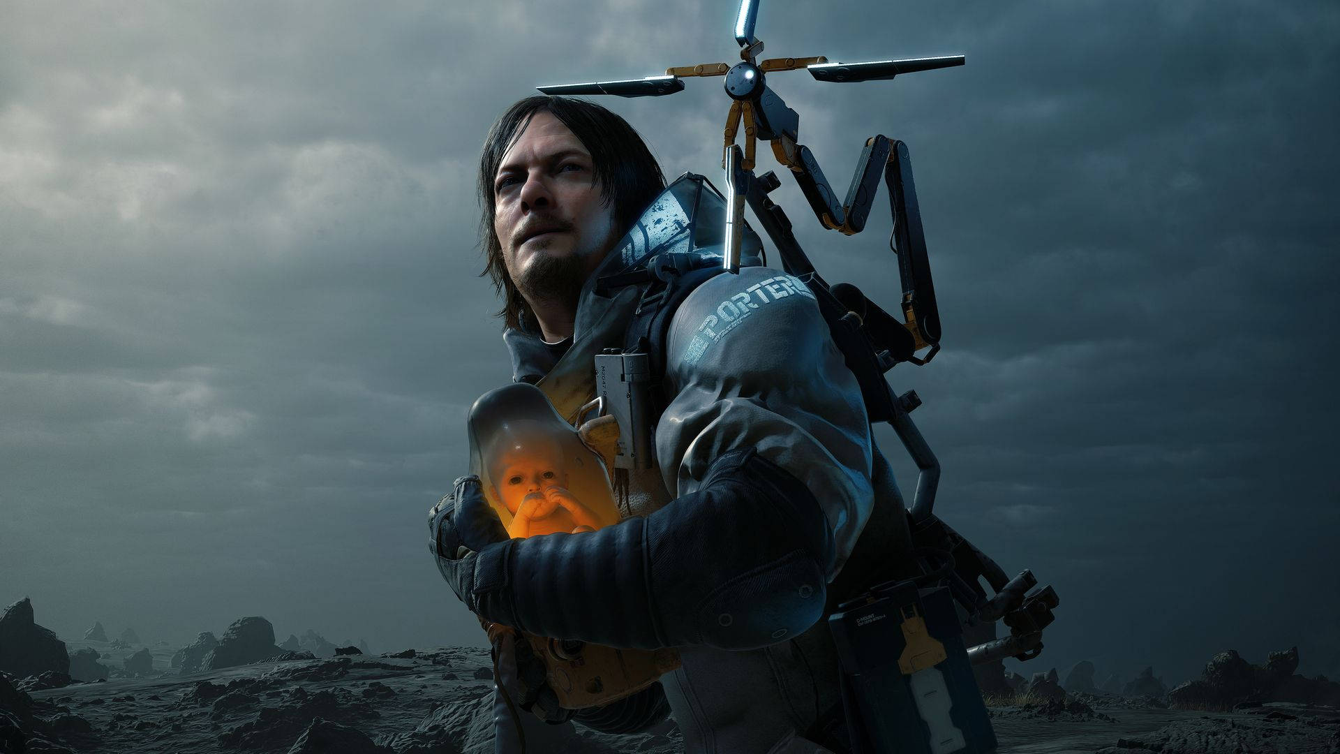 Death Stranding 1920x1080 Sam With Bridge Baby Wallpaper