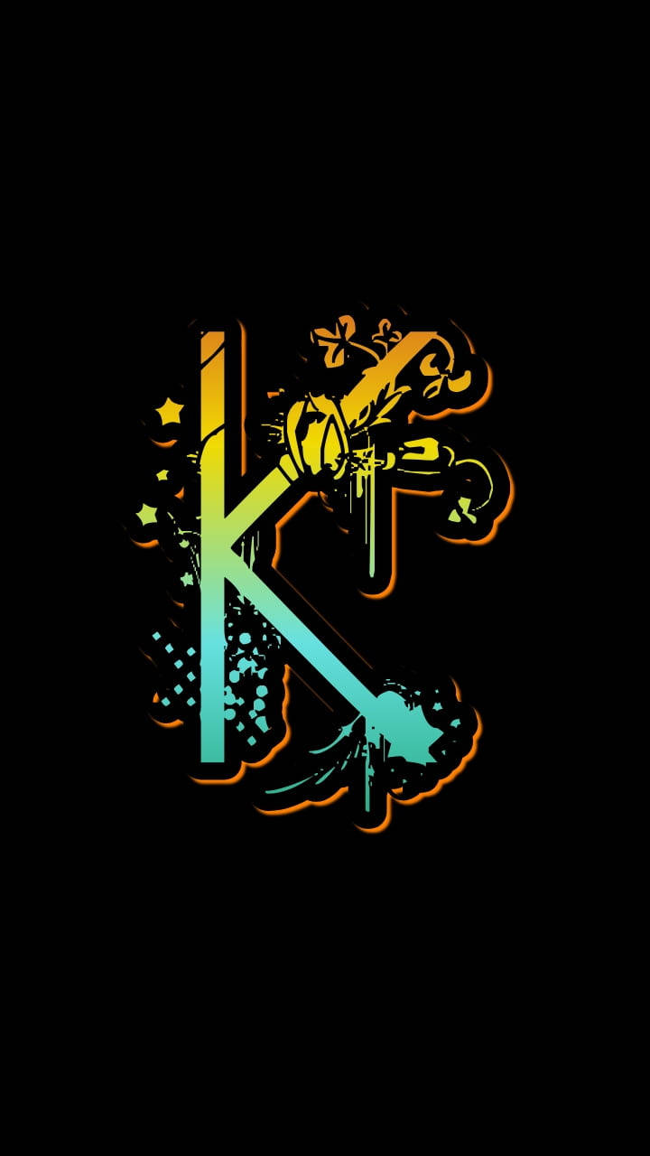 Decorative Gradient K Alphabet Wallpaper