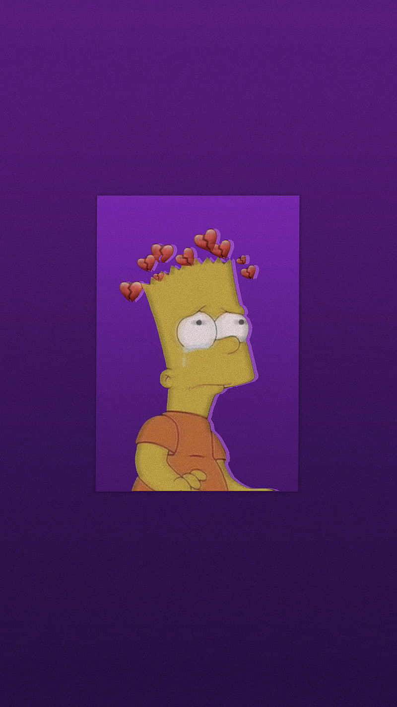 Dejected Bart Simpson Aesthetic Wallpaper