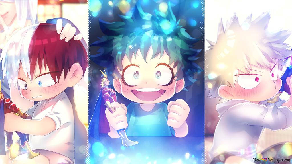 Deku, Todoroki And Bakugou — Ready For Battle! Wallpaper