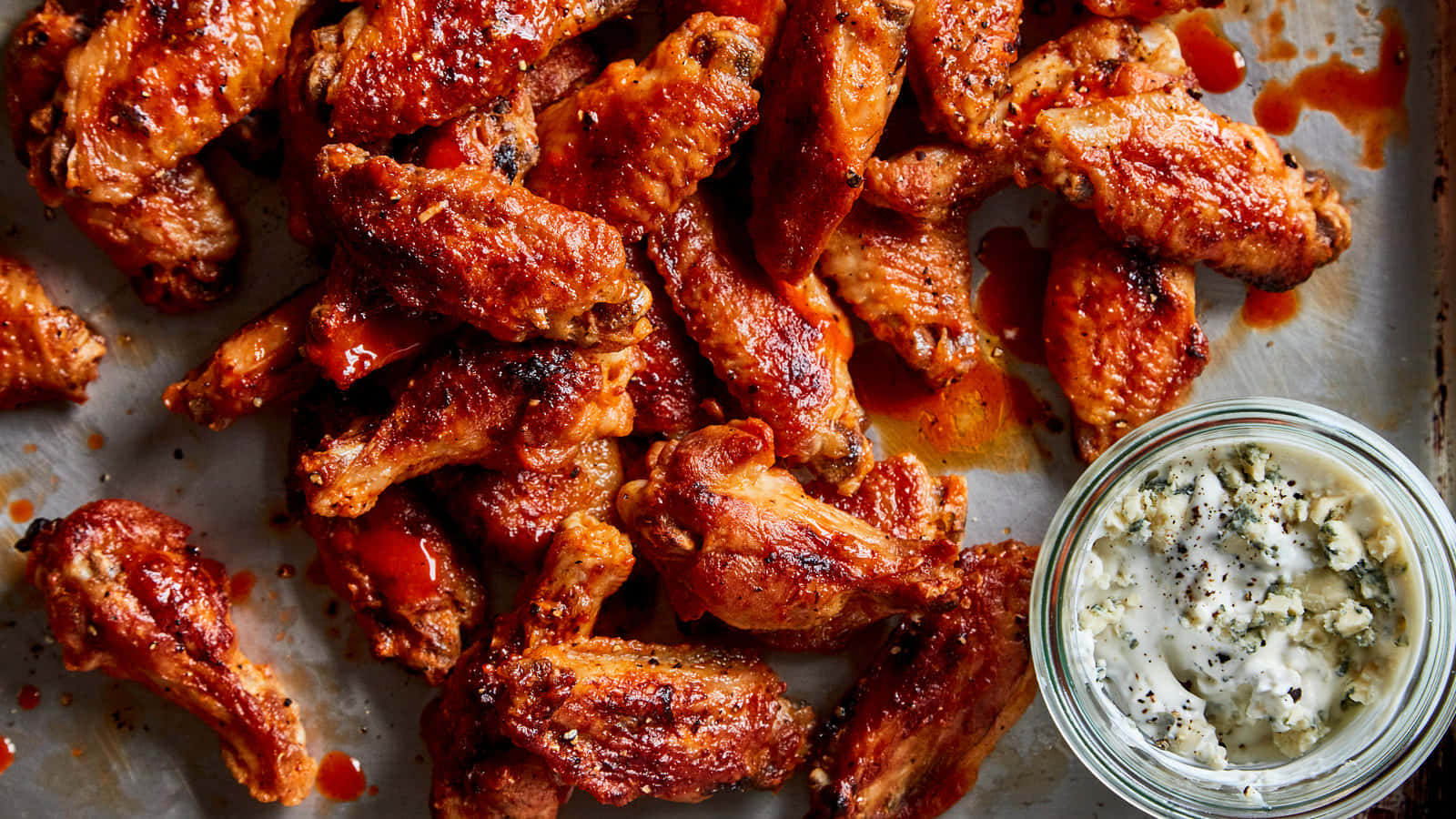 Delectable Chicken Wings With Blue Cheese Wallpaper