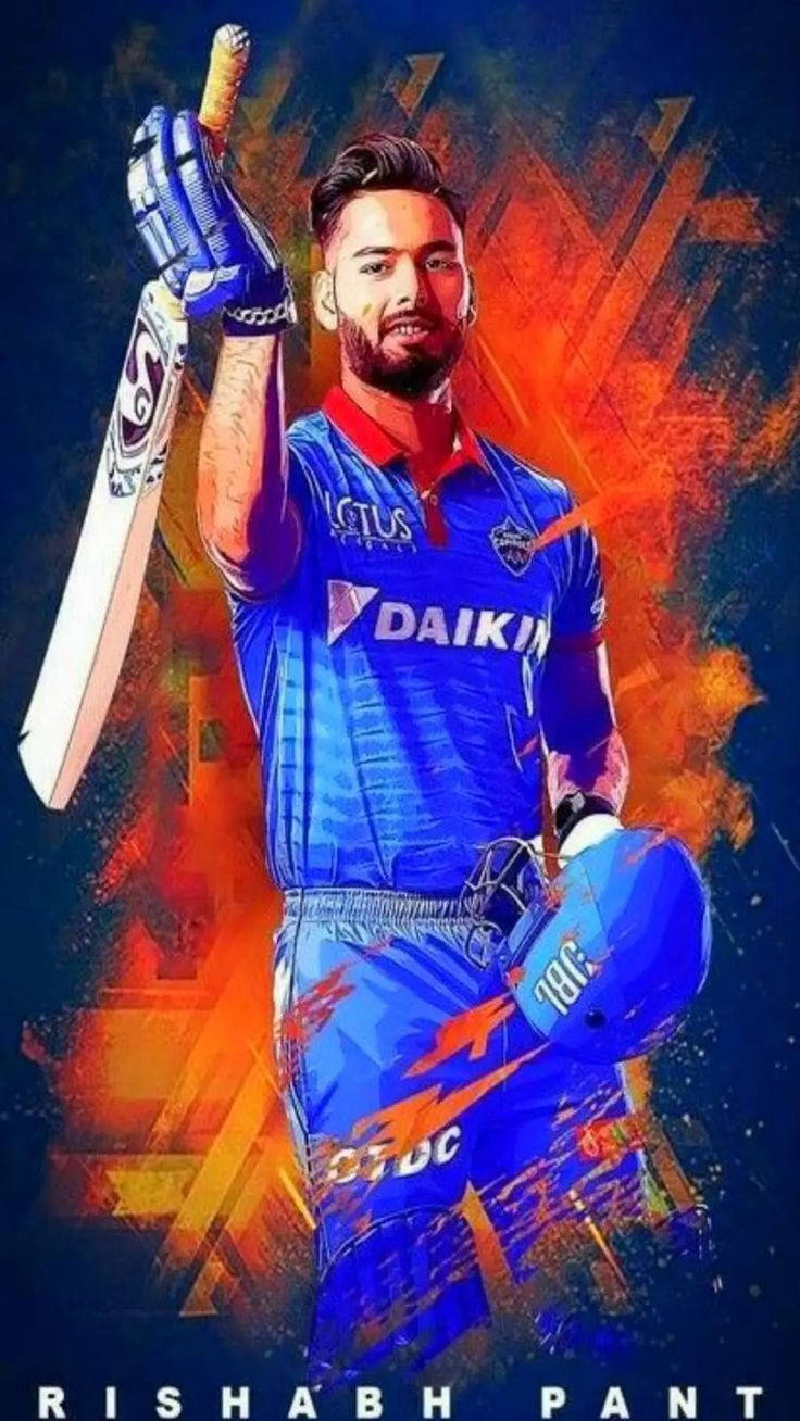 Delhi Capitals Pant Signed Photo Wallpaper