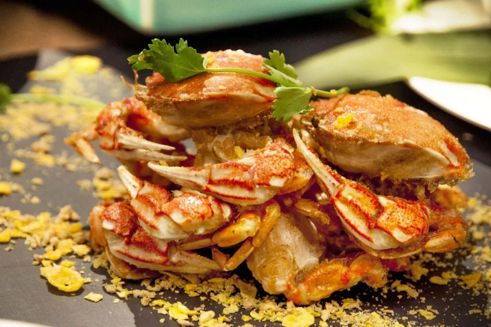Delicious And Spicy Chilli Crab Dish Wallpaper