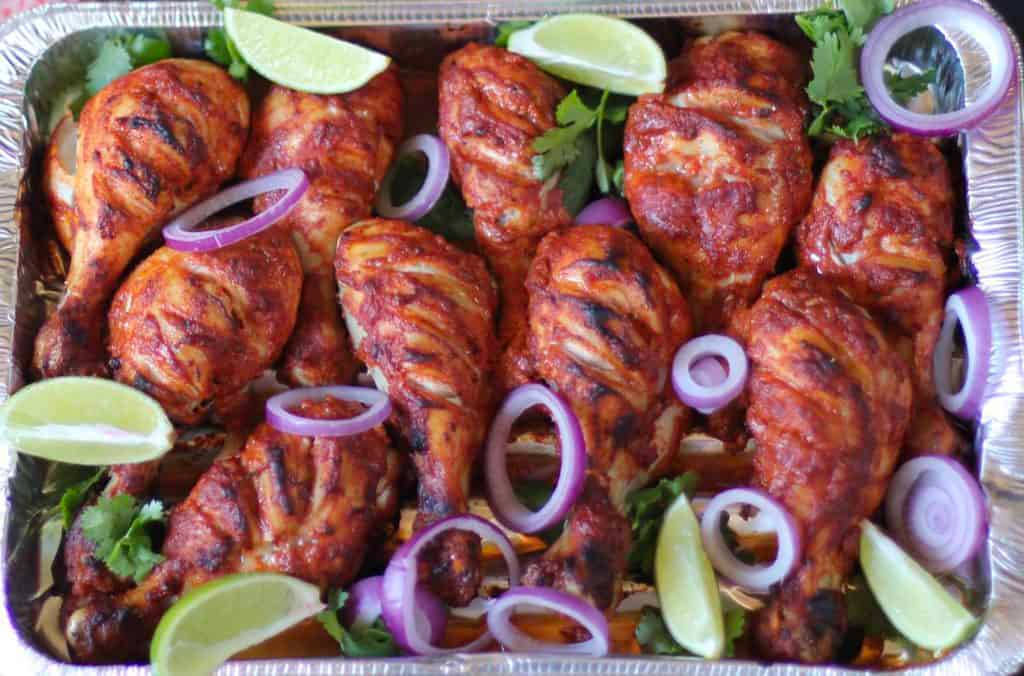 Delightful Grilled Tandoori Chicken Legs Wallpaper