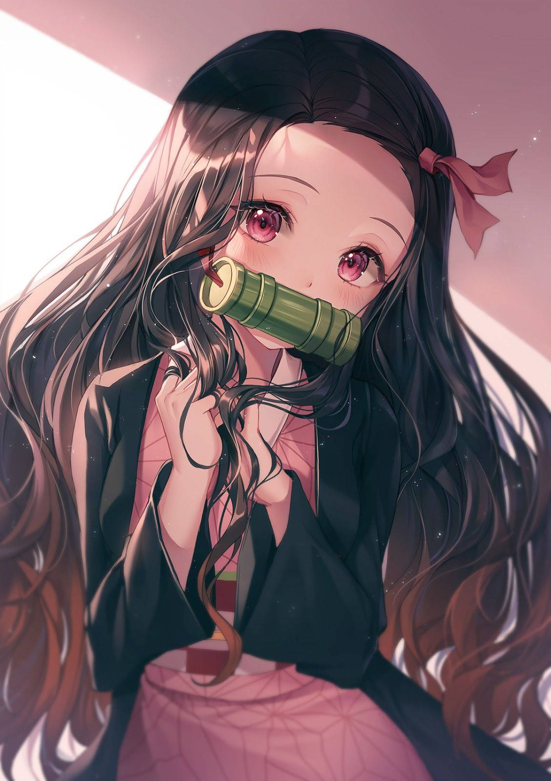 Demon Slayer Nezuko Cute Aura Wallpaper