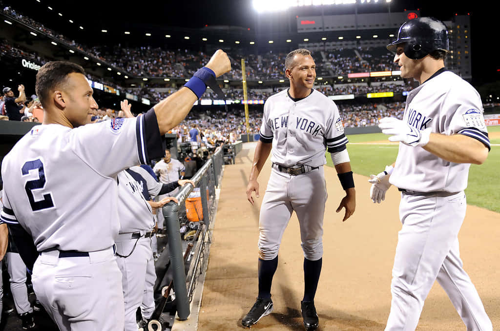 Derek Jeter Near The Dugouts Wallpaper