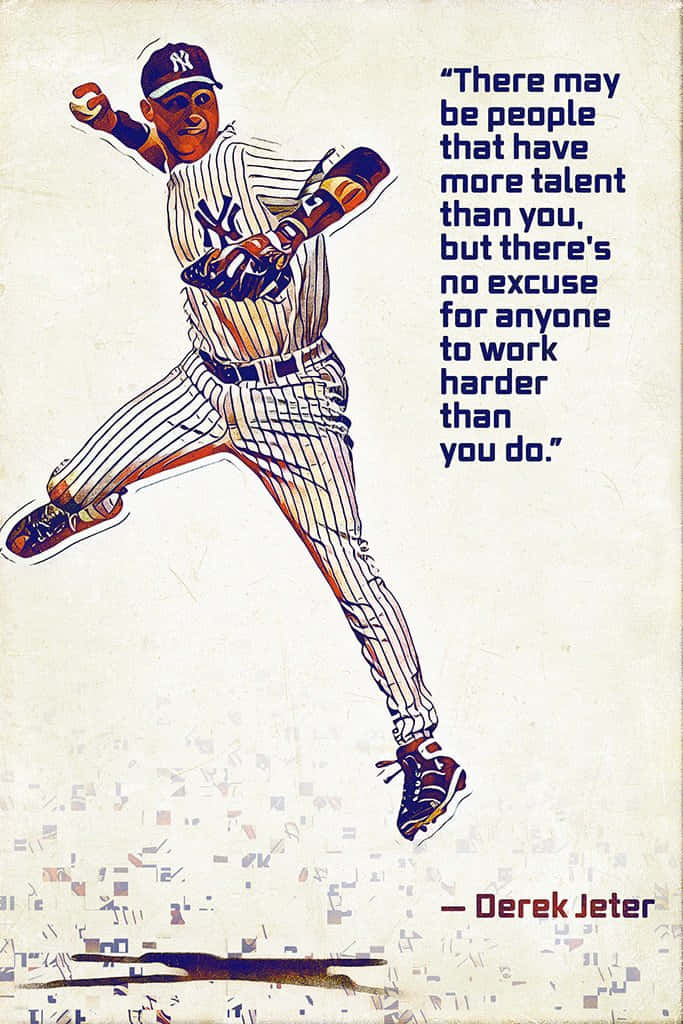 Derek Jeter Poster With Quote Wallpaper