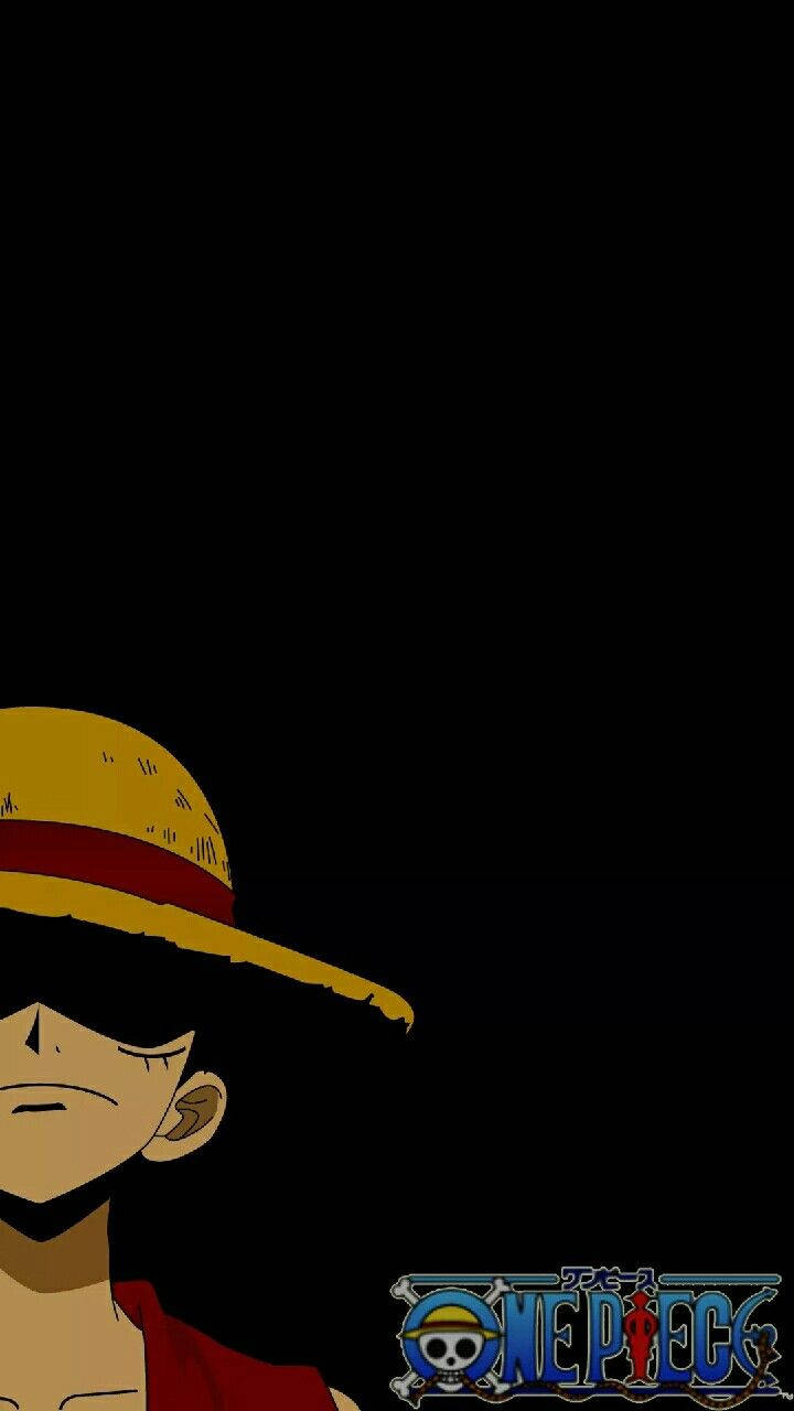 Determined Luffy Black Backdrop Wallpaper