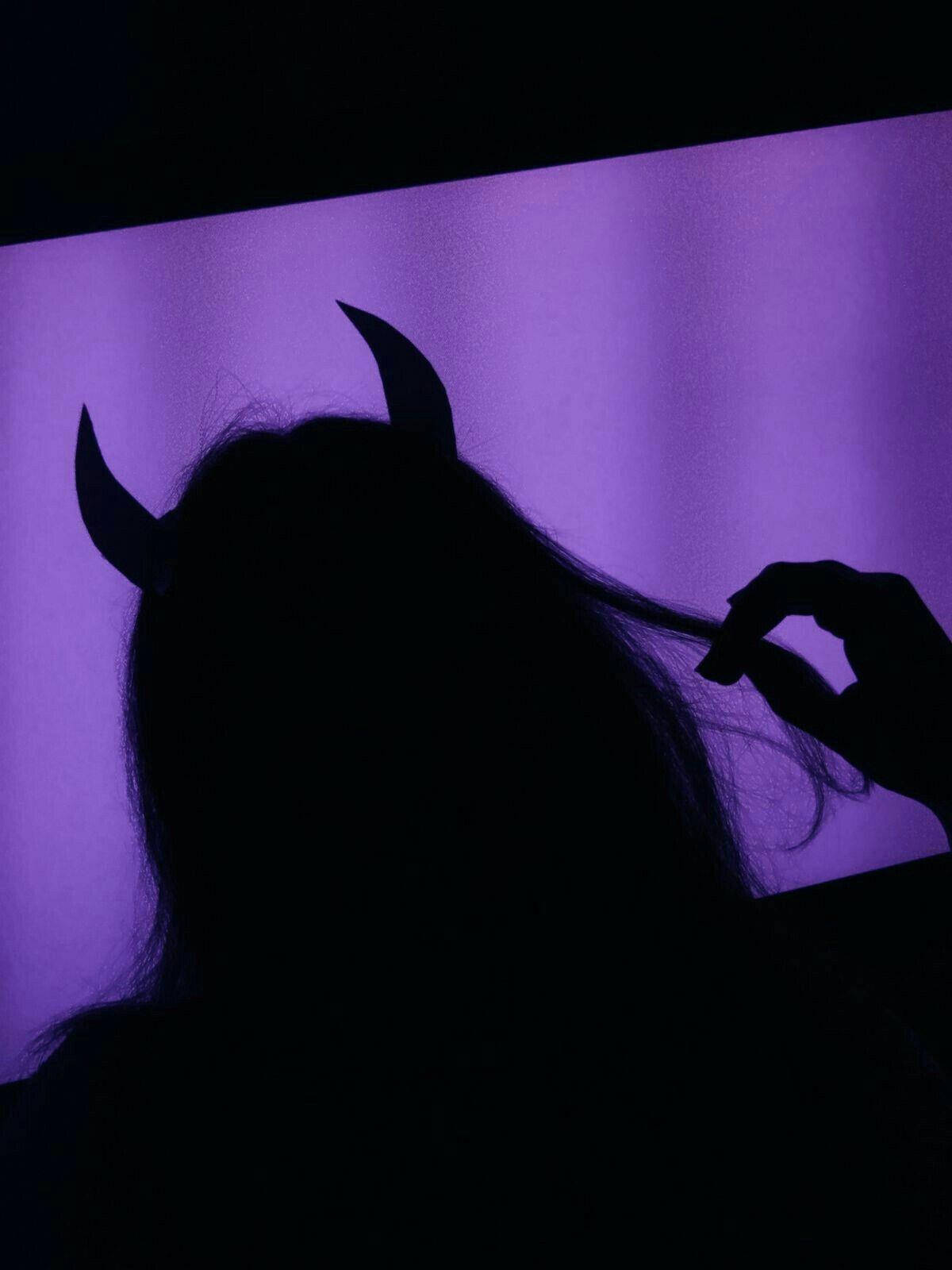 Devilish Black And Purple Aesthetic Wallpaper