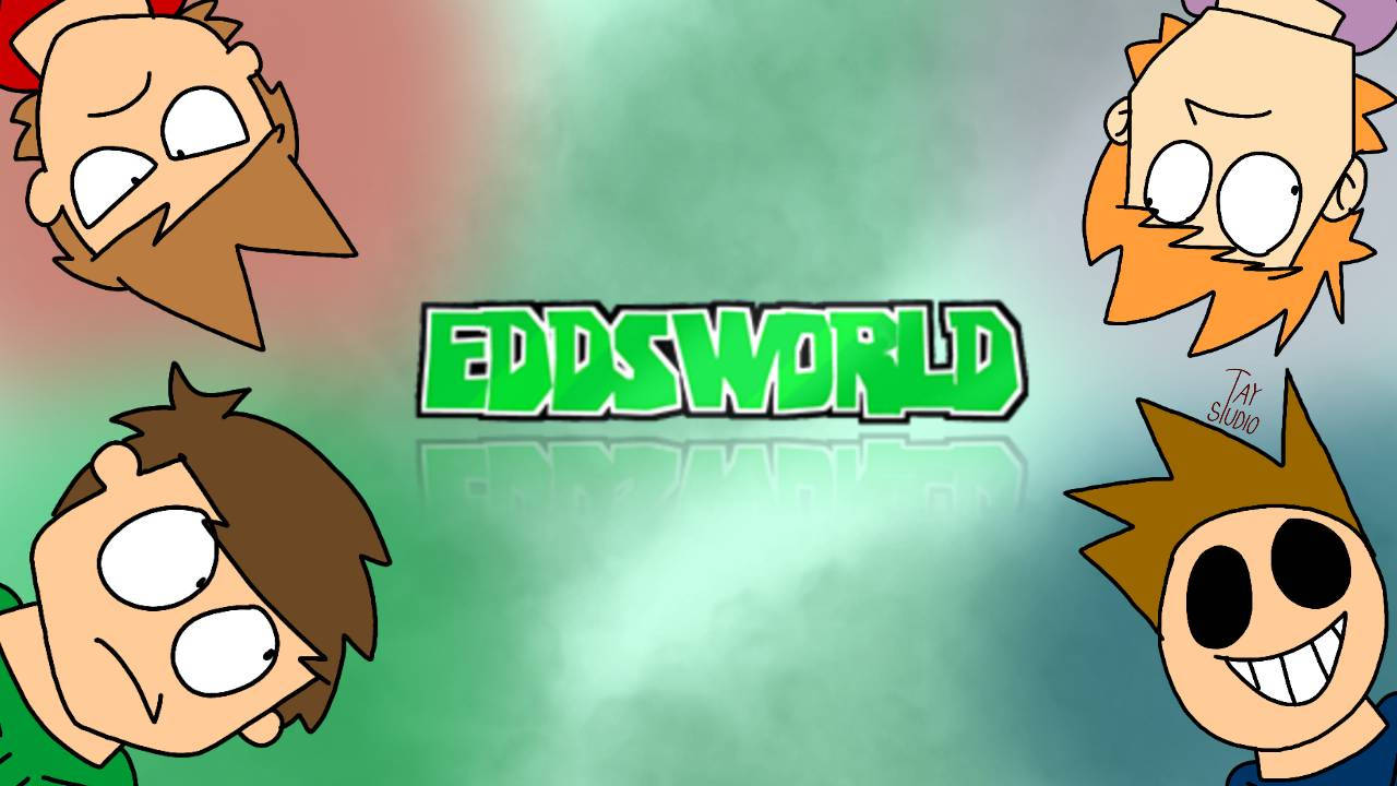 Digital Artwork Of Eddsworld Main Casts Wallpaper