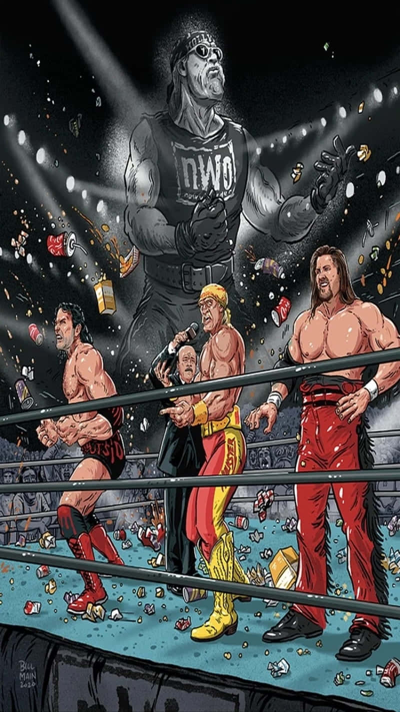 Digital Illustration Of Nwo And Kevin Nash Wallpaper