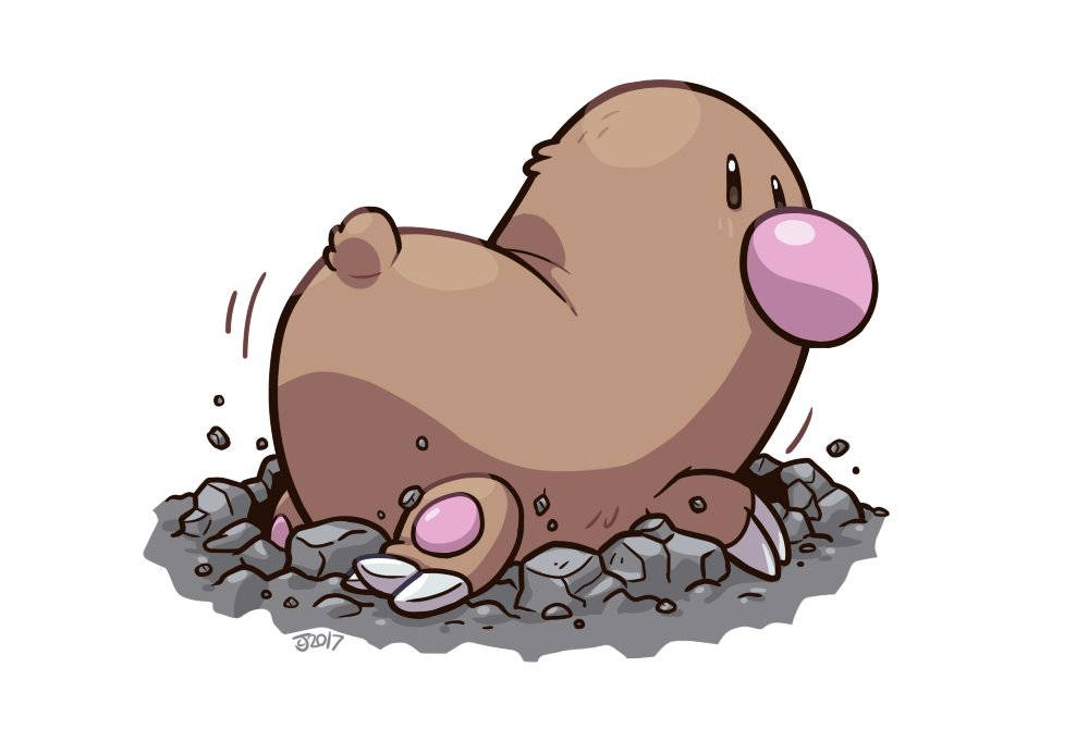 Diglett Wiggling Its Butt Wallpaper