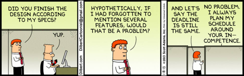 Dilbert Adding Features Comic Wallpaper