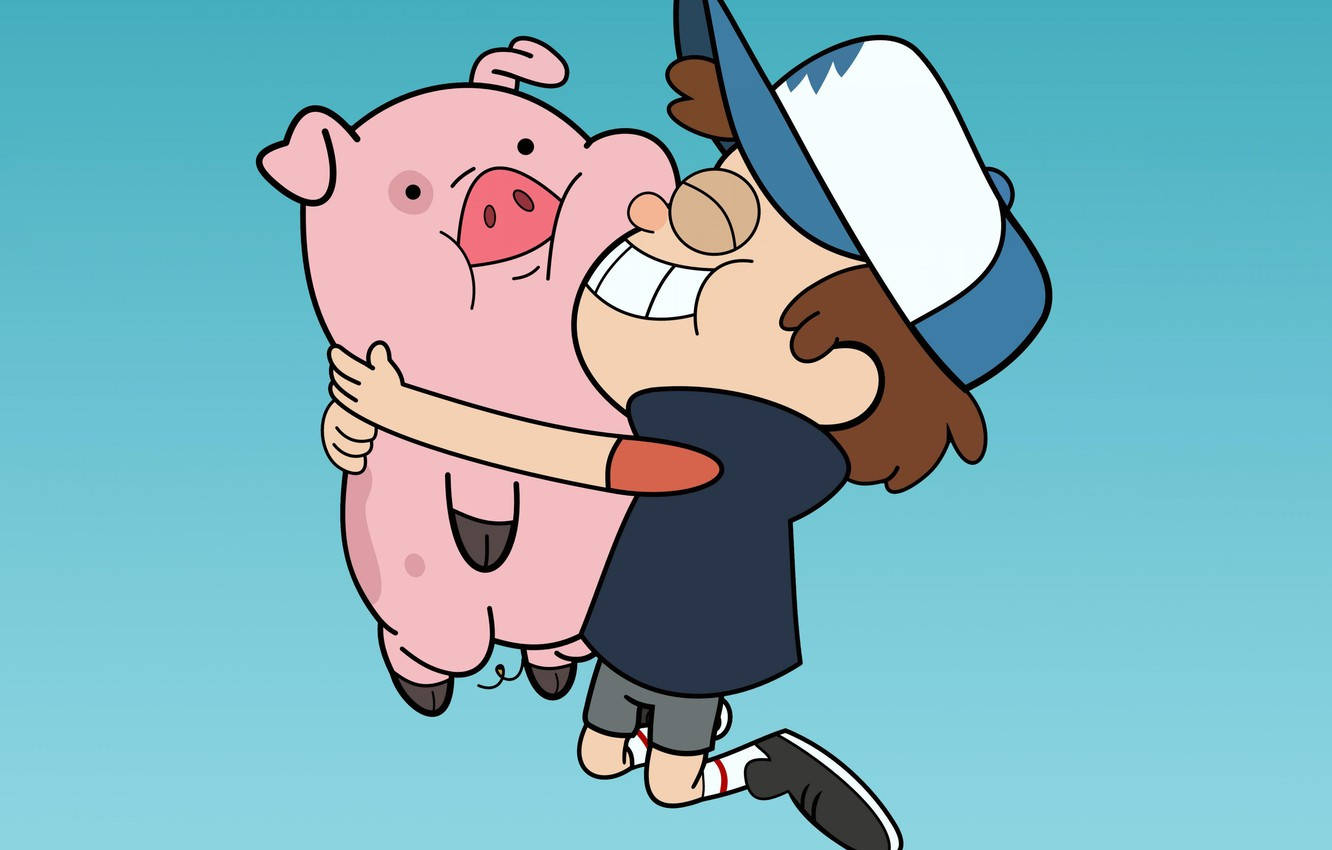 Dipper Pines Pink Pig Waddles Wallpaper