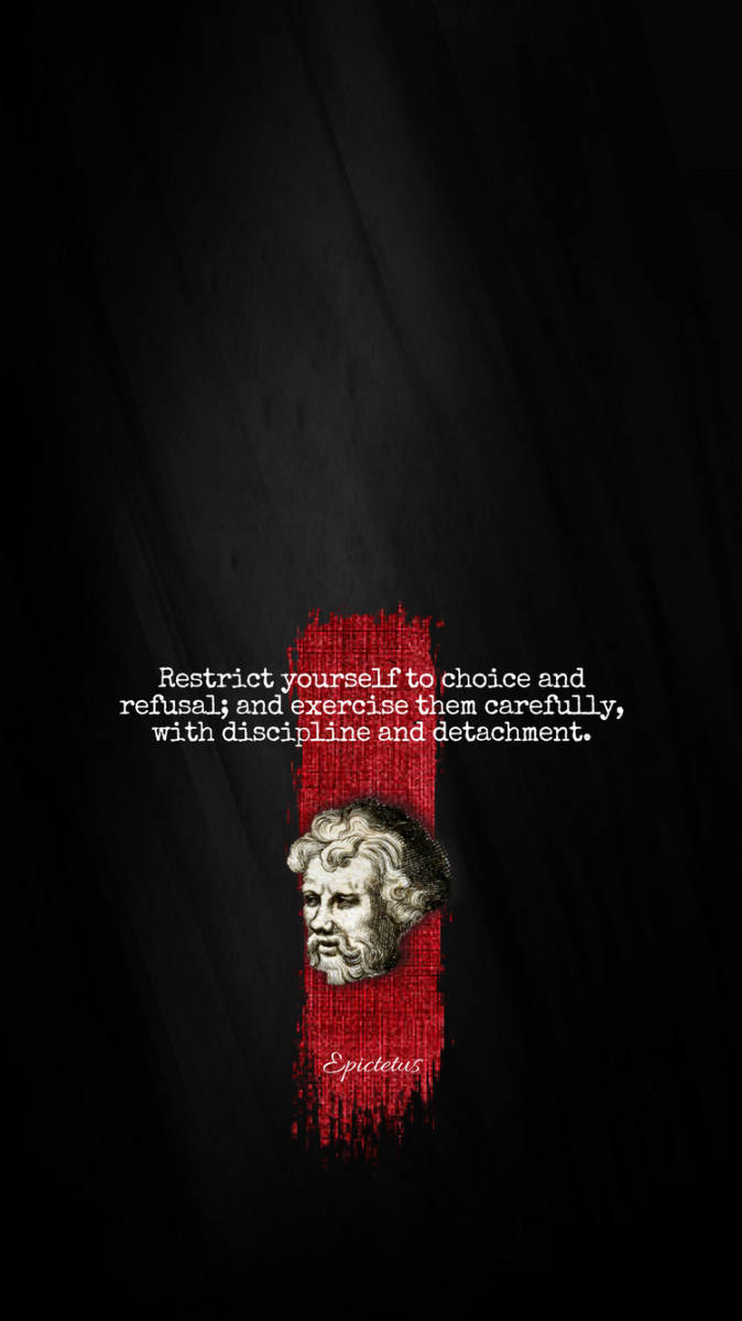 Disciple And Detachment Quote Stoicism Wallpaper