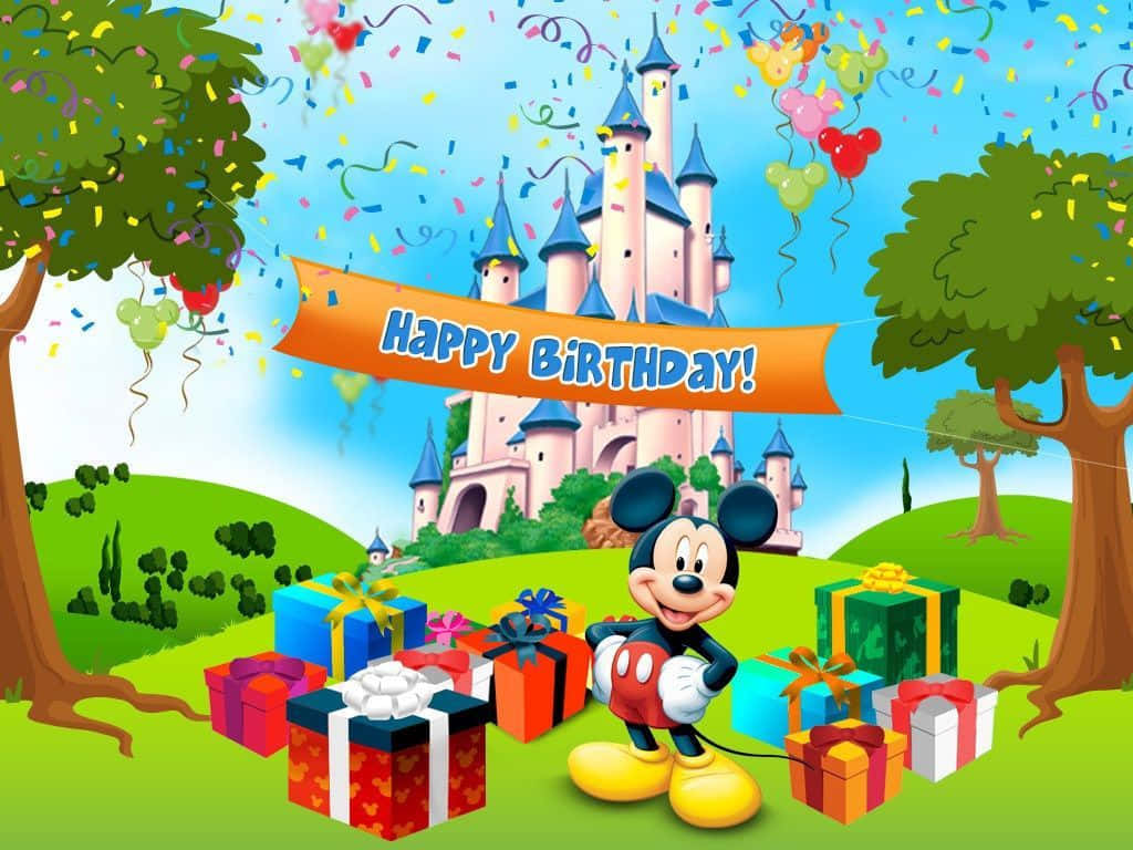 Disney Birthday 1024 X 768 Wallpaper