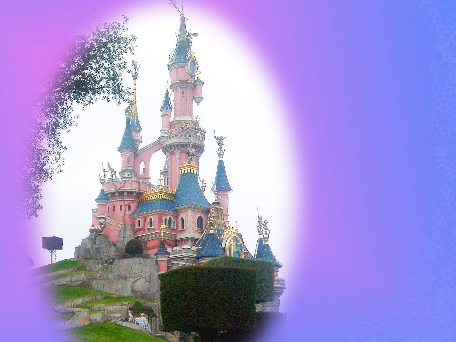 Disney Castle Oblong-shaped Frame Wallpaper