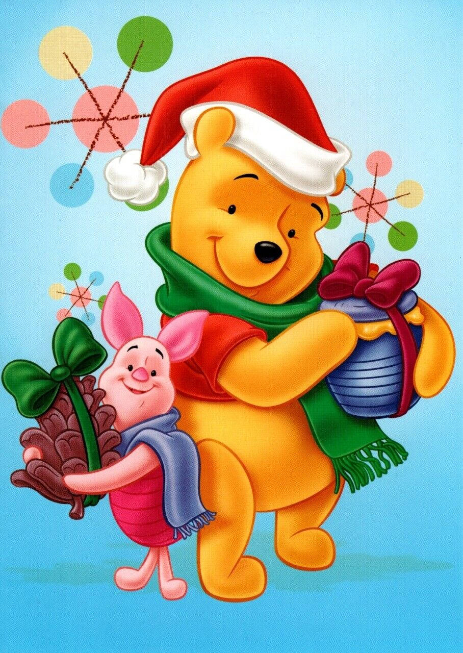 Disney Christmas Iphone Pooh And Piglet Wallpaper