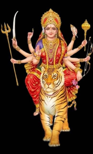 Divine Devotion - Santoshi Maa In Navratri Wallpaper