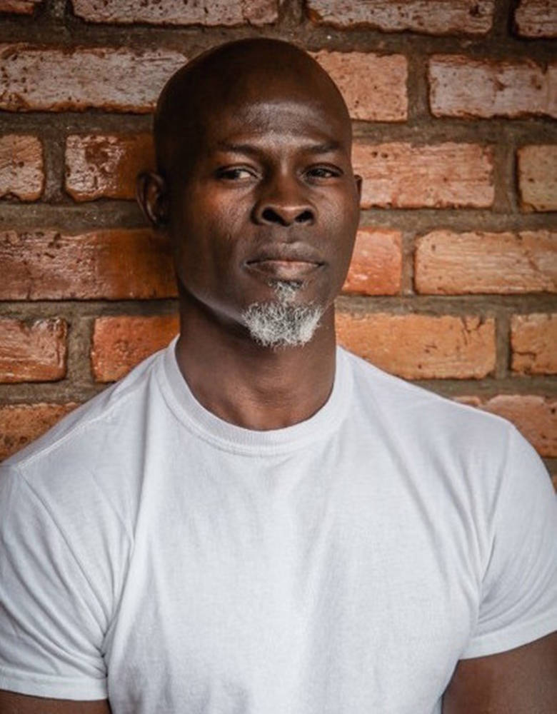 Djimon Hounsou On Brick Wallpaper