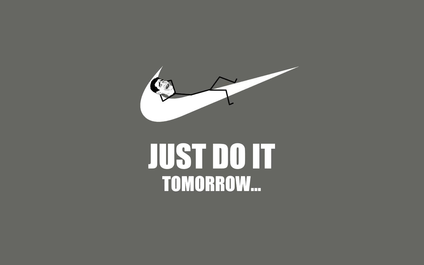 Do It Tomorrow Funny Meme Wallpaper